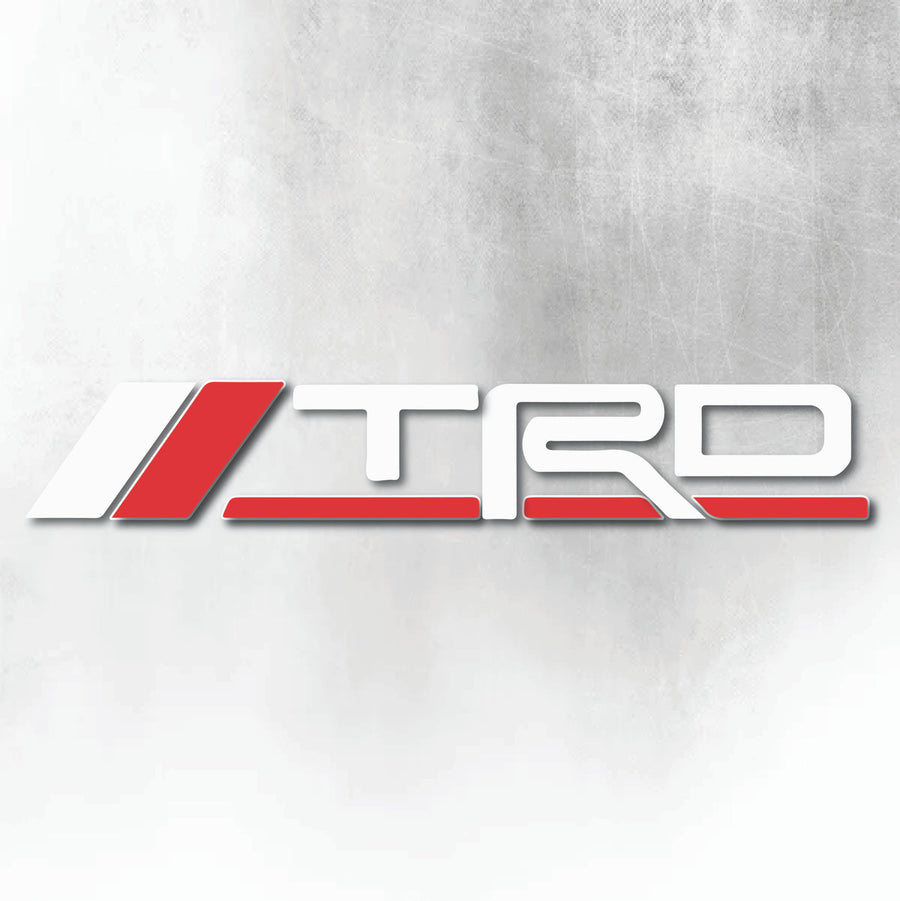 TRD RED AND WHITE WINDOW DECAL