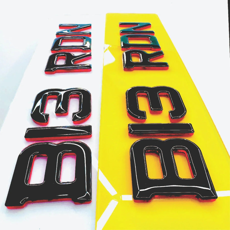 4D ACRYLIC FLUORESCENT RUBY RED WITH BLACK GLOSS GEL TOP