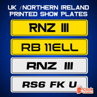 UK / NI PRINTED SHOW PLATES