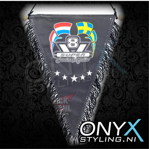 Super V8 Swedish Perfection Pennant – Truck Banner 23x29cm