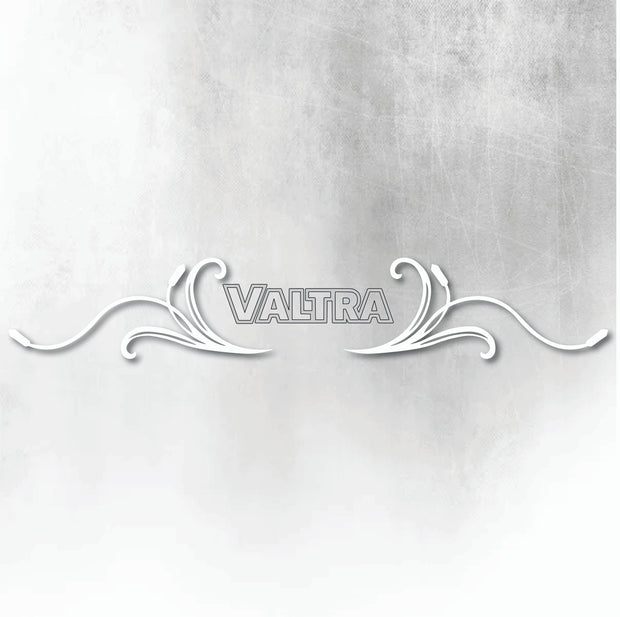 VALTRA SILVER AND WHITE REAR WINDOW SWIRL