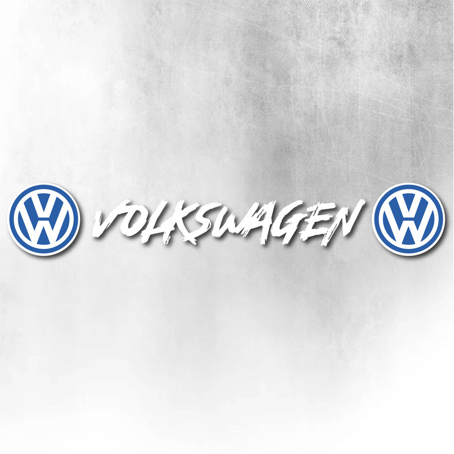 VOLKSWAGEN BLUE AND WHITE WINDOW DECAL