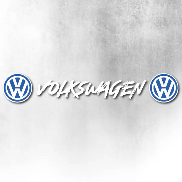 VOLKSWAGEN BLUE AND WHITE WINDOW DECAL