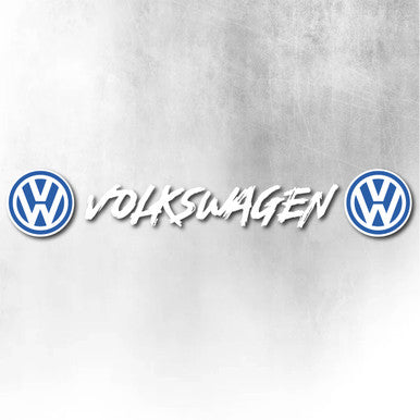 VOLKSWAGEN BLUE AND WHITE WINDOW DECAL