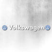 VOLKSWAGEN BLUE AND WHITE WINDOW DECAL (STD TEXT)