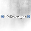 VOLKSWAGEN BLUE AND WHITE WINDOW DECAL (STD TEXT)