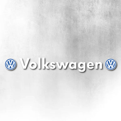 VOLKSWAGEN BLUE AND WHITE WINDOW DECAL (STD TEXT)